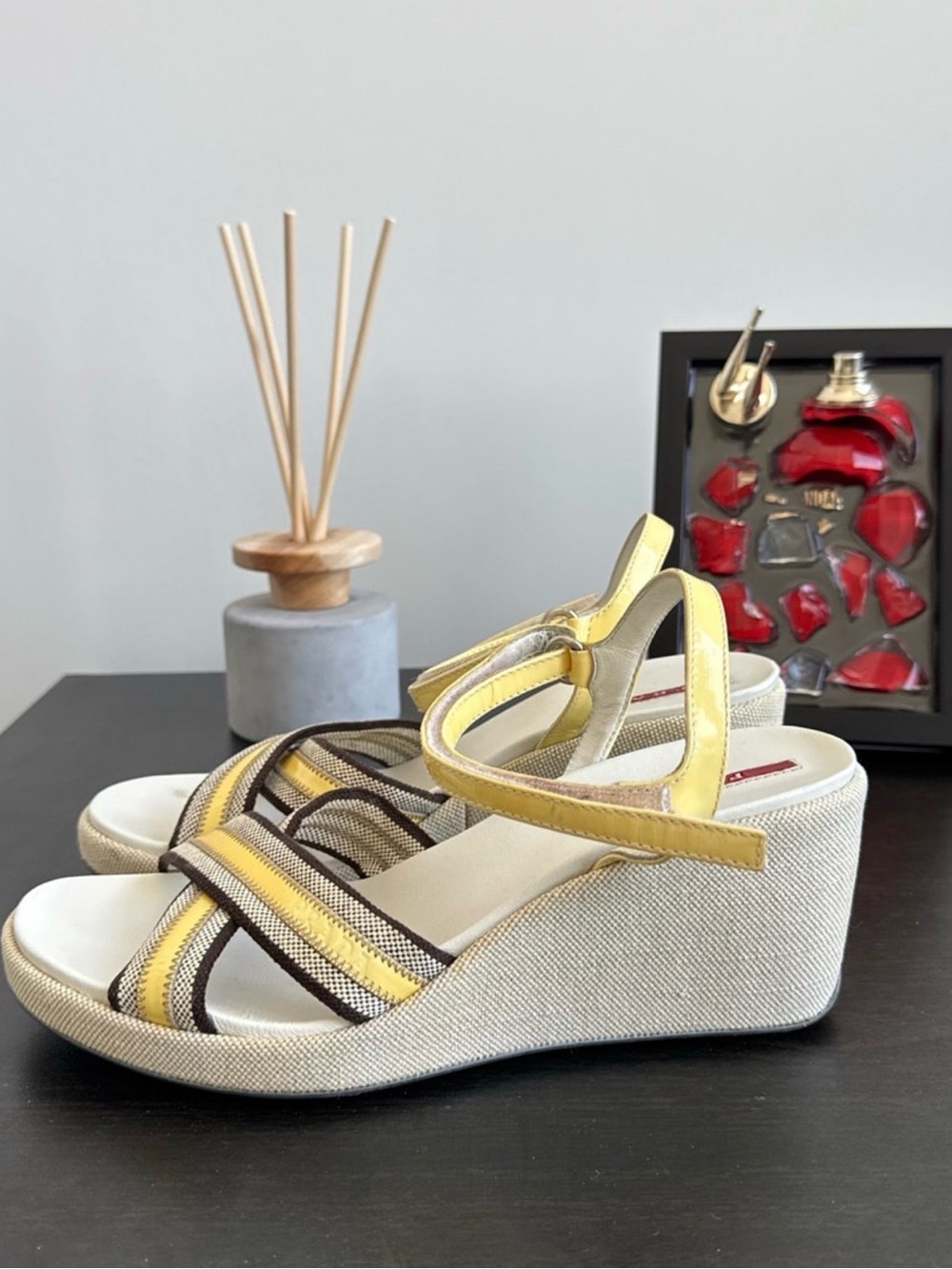 Prada Cloudbust vinyl sandal AUTHENTIC